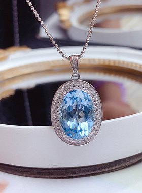 天然大颗粒托帕石吊坠