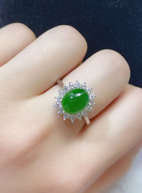 天然新疆和田原创设计风戒指吊坠