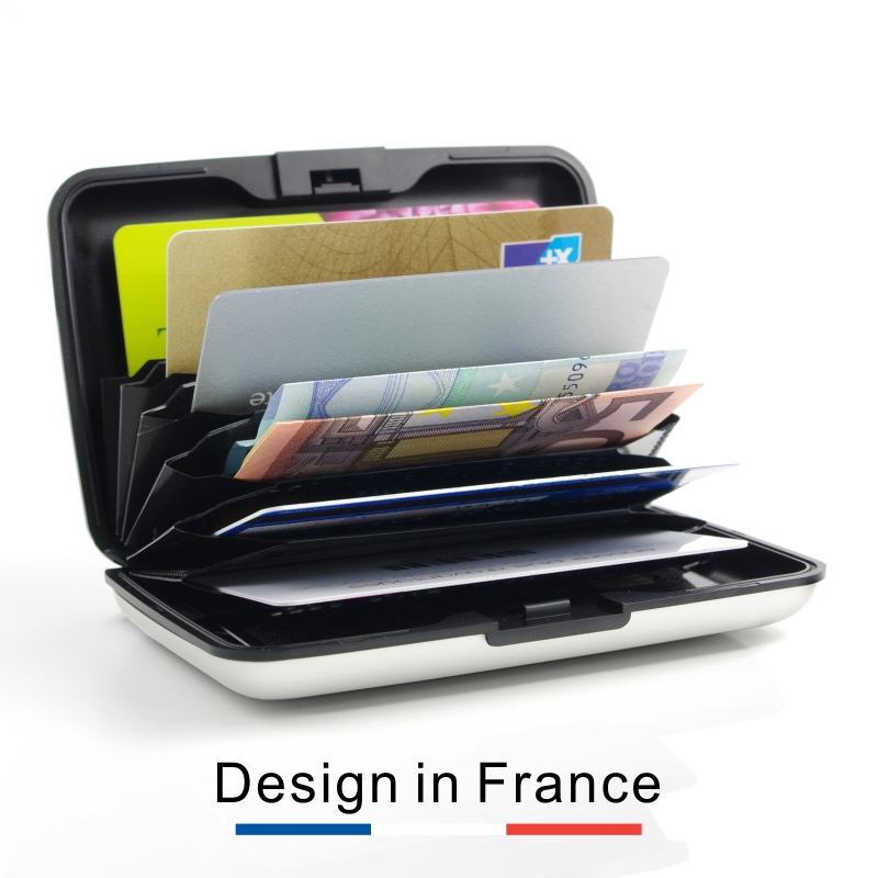 OGON法国欧夹铝制卡盒钱包RFID屏蔽防盗刷防消磁安全卡包超薄 - 图0