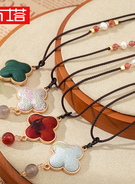 非金属布艺项链 布塔气质网红百搭高档法式简约法式项链PT2236