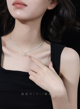 法式八芒星项链女气质高级感颈链