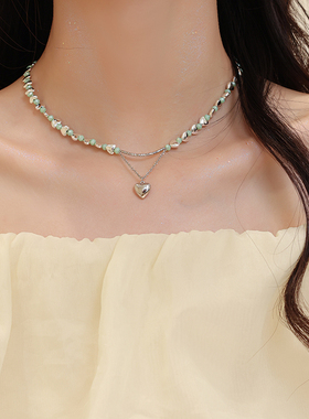 法式爱心项链女冷淡风