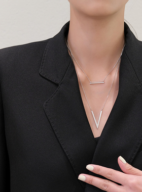 双层叠戴项链女冷淡风简约