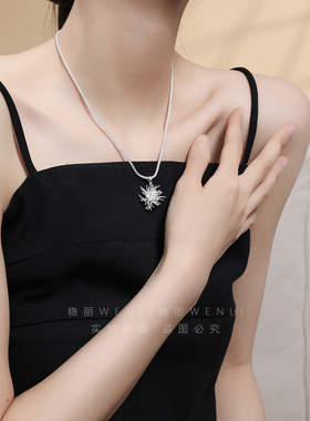 蒲公英项链高级感轻奢小众气质