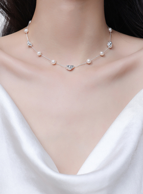 法式y字流苏珍珠项链女高级感
