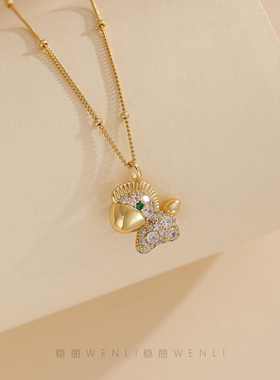 925纯银精致小巧小马吊坠项链女