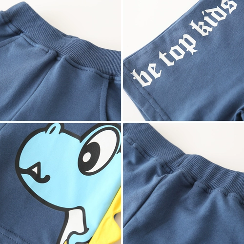 Мультяшные шорты для мальчиков для отдыха, детская хлопковая милая летняя одежда, детские штаны, коллекция 2023, в западном стиле