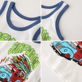 Детская хлопковая тонкая майка топ для мальчиков, футболка без рукавов, детская одежда