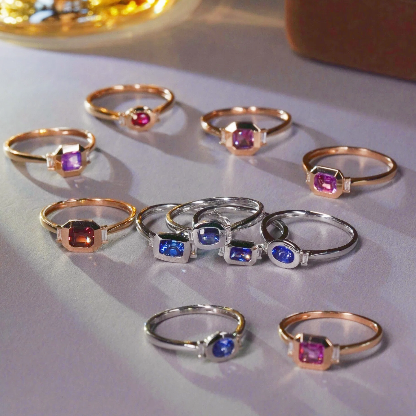 Xielong Platinum/18K Gold Sapphire Ring Certificate