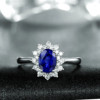 Xielong Natural Sapphire Diamond Princess Diana Ring