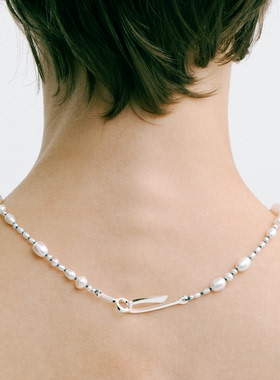 轻奢小众不规则珍珠锁骨链女