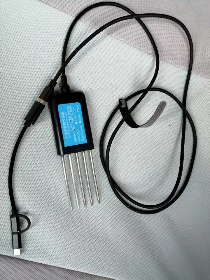 土壤检测仪USB手持式氮磷钾酸碱度pH手机直连温湿度电导率EC肥力 - 图1