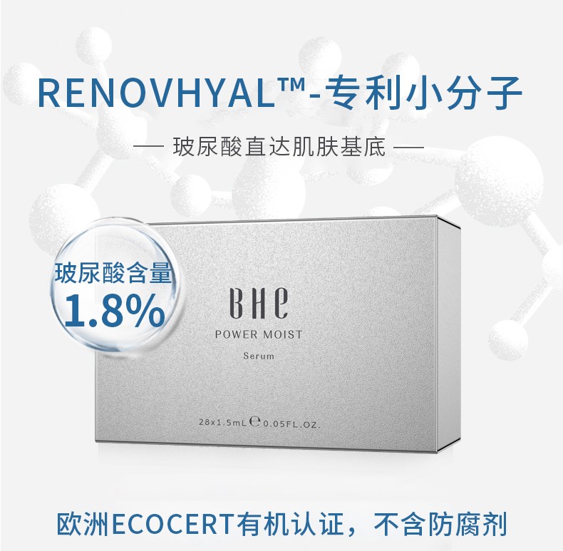 瑞士BHE浓度1.8%水润赋活能量安瓶精华玻尿酸保湿原液1.5ml*28支 - 图2