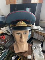 The 1979-year Lujun Technology of the former Soviet Union and a currant official black wall gown with a large brim cap 58 cm head circumference