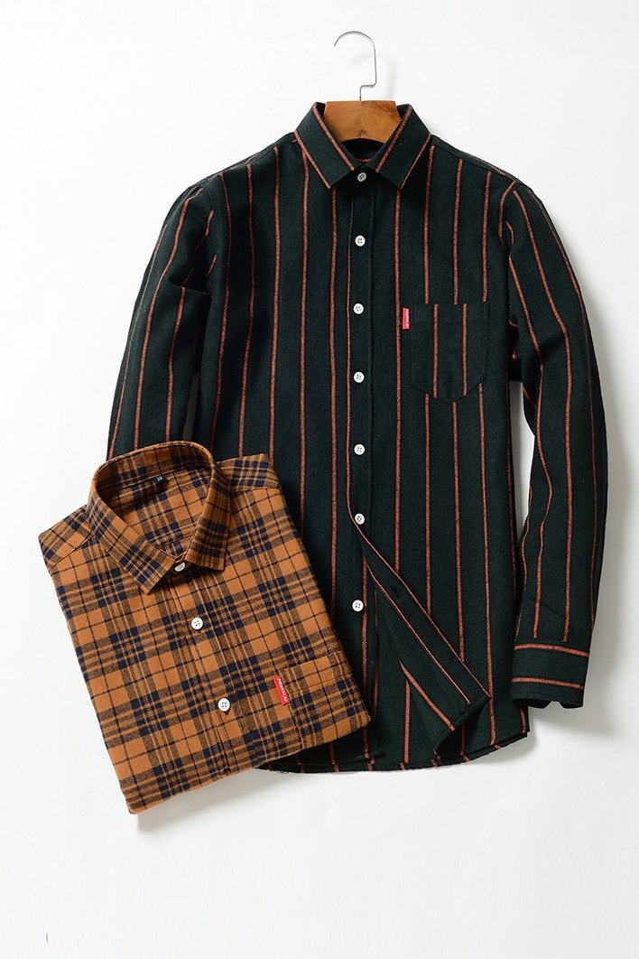 格子衬衫男长袖春秋季休闲磨毛外套男潮流上衣时尚百搭大码爸爸装,淘宝优惠券,粉丝福利购,淘宝优惠卷