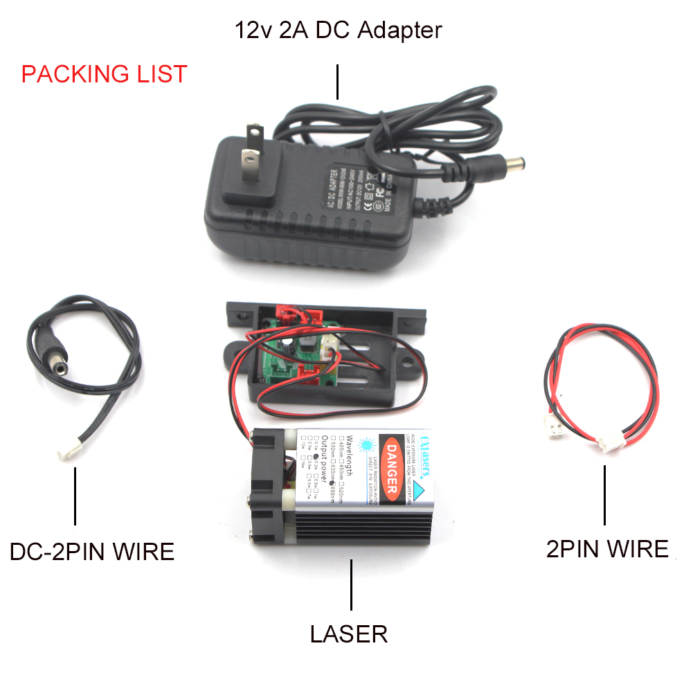 OXLasers 12V 505nm 100mW绿光激光器绿色激光模组DIY绿激光头定焦带TTL调制支持PWM调功率-图2