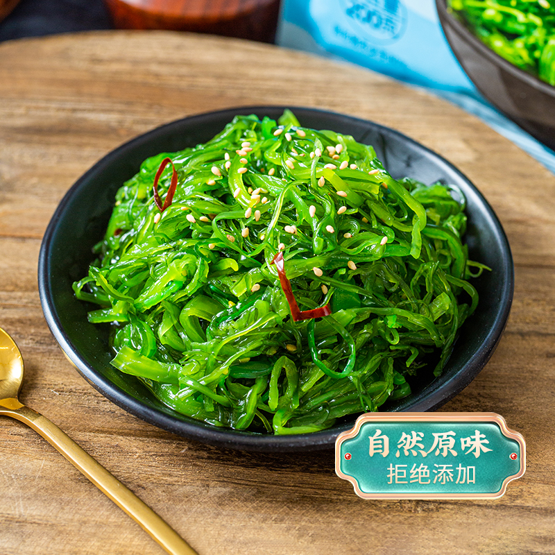 海藻沙拉开袋即食酸甜海草海带丝裙带菜日式寿司凉拌菜小包装沙律 - 图0