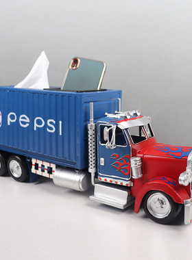 变形金刚模型纸巾盒笔筒集装箱