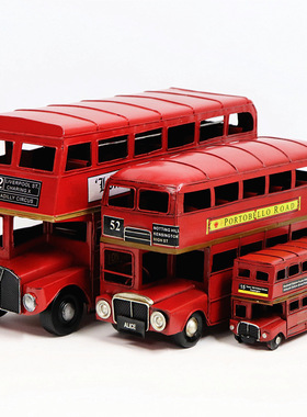 伦敦红色双层巴士公交汽车模型