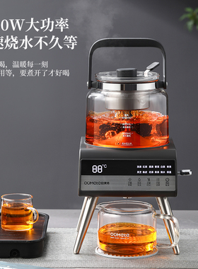 欧美特全新高端纯钛T8自动上水萃茶机多功能电茶炉蒸汽喷淋煮茶器