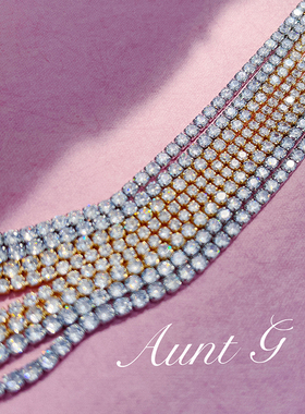 项链女简约高级choker锁骨满钻