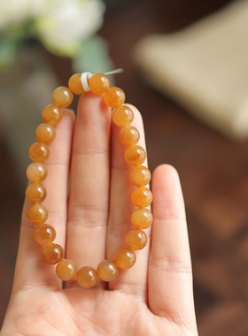 天然和田玉金山矿糖玉8mm手串