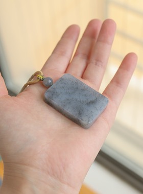 天然和田玉30*42.4*8.9mm青花牌子精致百搭   货号15991