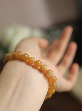 天然和田玉金山矿8mm圆珠手串