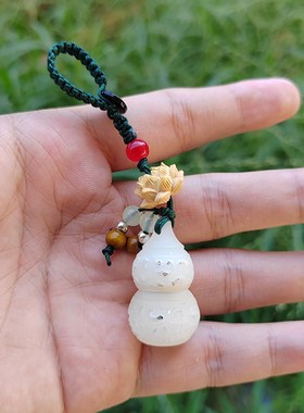 速发夜光葫芦香囊扣木质莲花配饰福禄莲莲男随身散香器挂饰