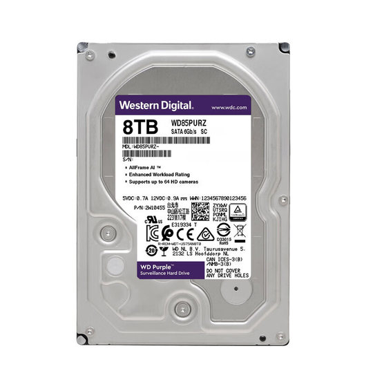 Western Digital Monitoring 8T Mechanical Hard Drive WD85PURZ