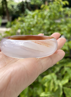 『青禾淑坊 』天然玛瑙手镯  宽面国风古典镯复古 54mm