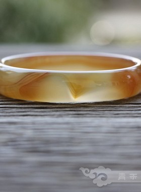 『青禾淑坊 』天然玛瑙手镯 {缠丝} 国风古典玉石镯 复古镯62.5mm