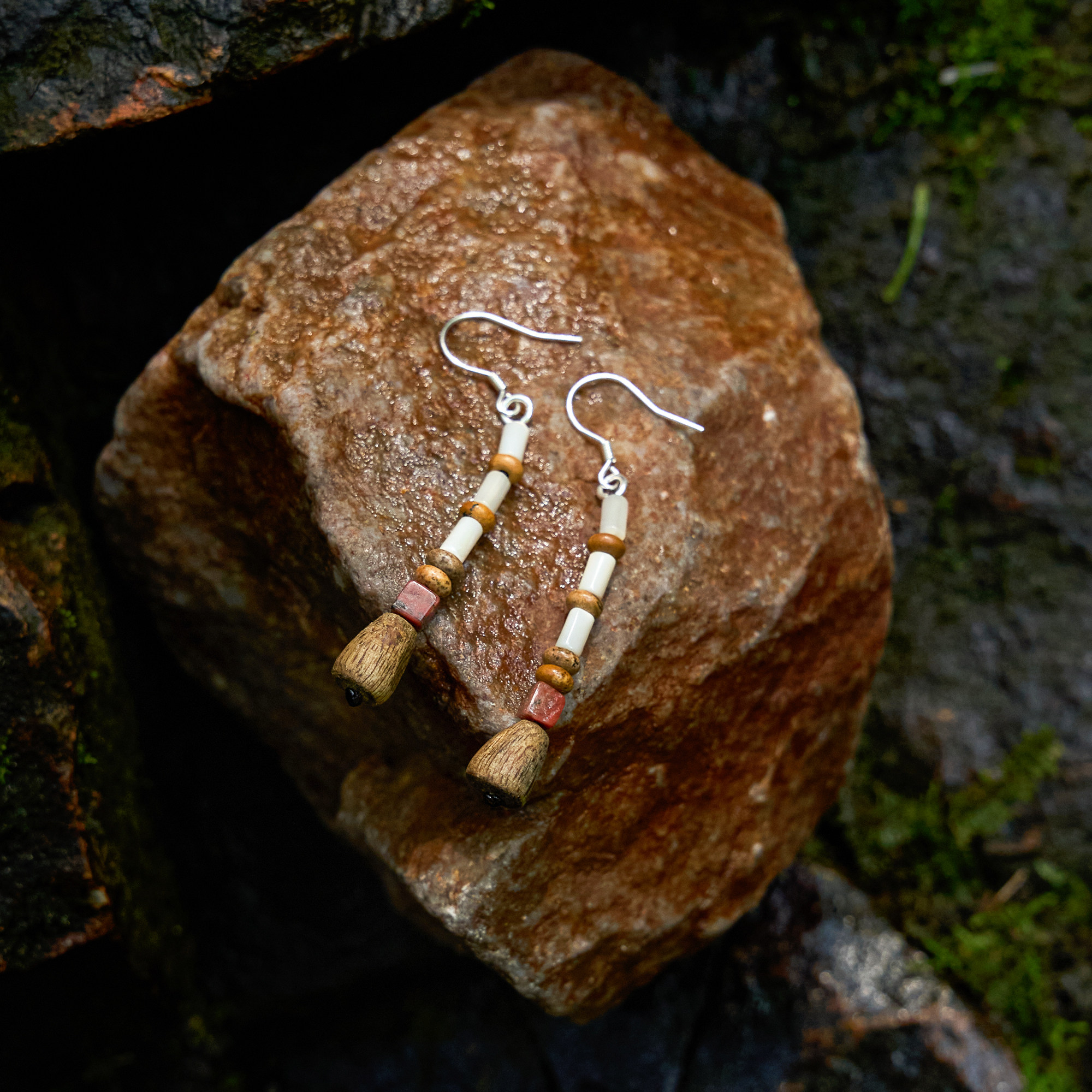 三坛星石【润物】财富/好运 沉香耳钉原创高级小众设计秋冬款耳坠,淘宝优惠券,粉丝福利购,淘宝优惠卷