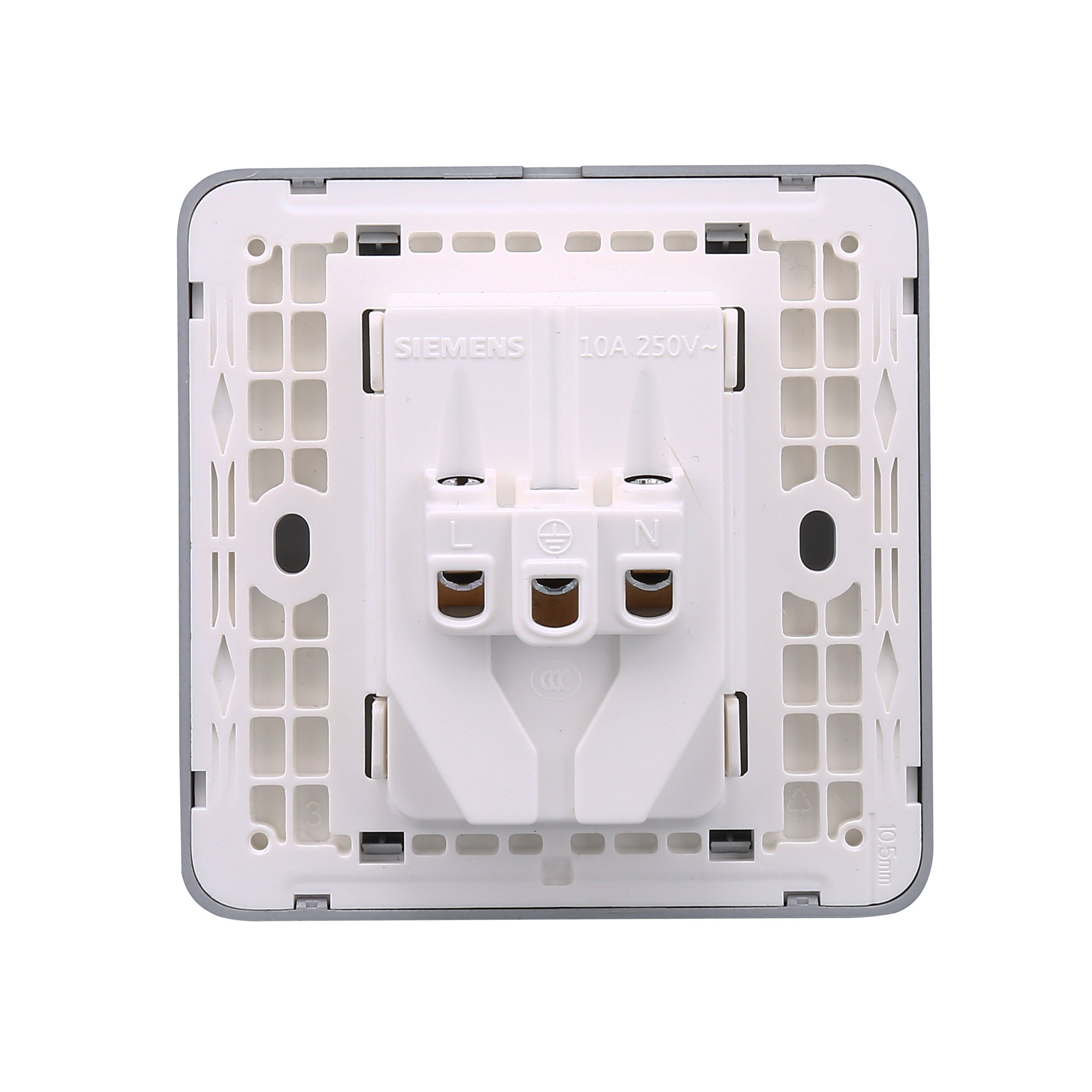 西门子开关插座灵蕴银灰色86型面板 西门子合升电源插座