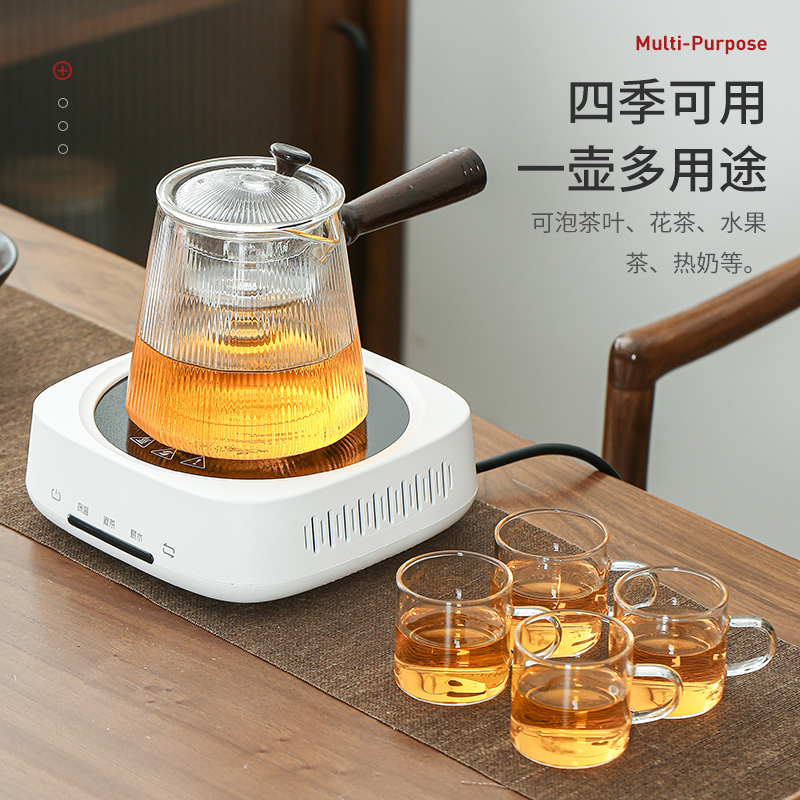 玻璃侧把茶壶单壶家用耐高温过滤泡茶壶电陶炉煮茶器功夫茶具套装-图2