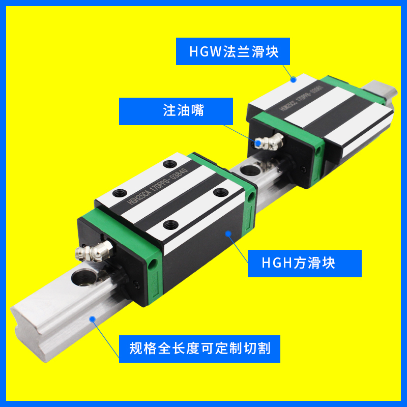 国产直线导轨滑块滑轨线轨HGH HGW15 20 25 30 35 45CA CC方法兰-图1