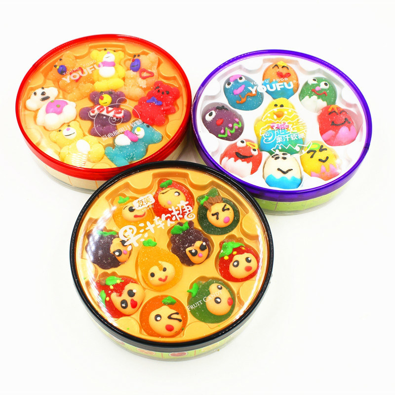 友芙果汁软糖卡通综合水果味软糖儿童盒装糖果3d卡通造型创意糖果,淘宝优惠券,粉丝福利购,淘宝优惠卷