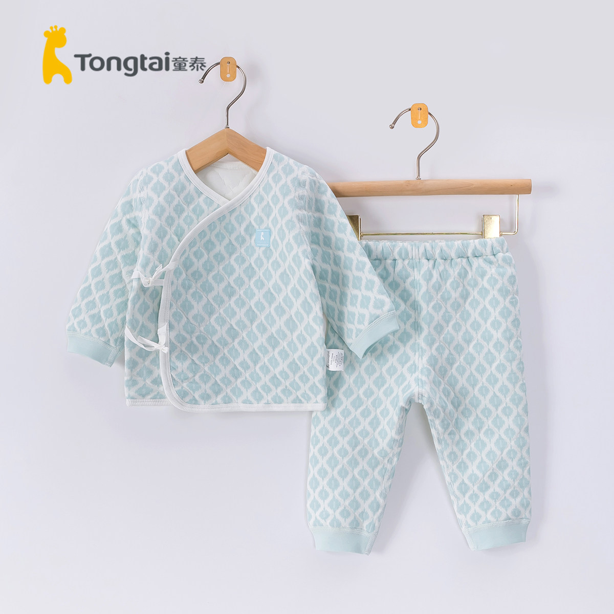 童泰婴儿三层保暖空气棉系带和服新生儿加厚秋冬季内衣套装0-3月,淘宝优惠券,粉丝福利购,淘宝优惠卷