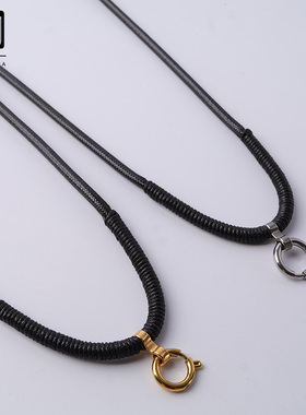 泰国佛牌链子蜡绳钛钢扣不掉色