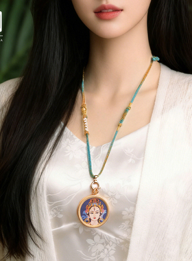 [只此青绿]桃花手工精编吊坠绳