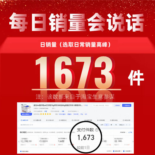 晨光A4复印纸a4打印纸70g单包500张80g双面打印不卡整箱5包2500张 - 图0