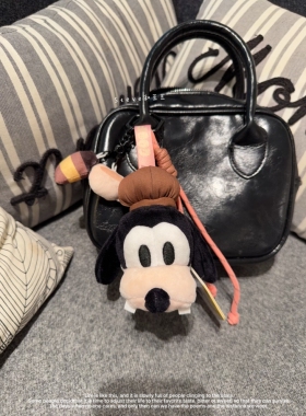 Steve和豆豆米奇米妮高飞毛绒玩偶手机背夹挂件包包挂件车载护肩