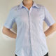 Women's shirt professional white background blue cotton large size long short sleeve