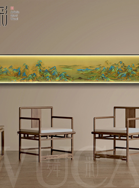 千里江山图挂画宋氏美学山水挂画