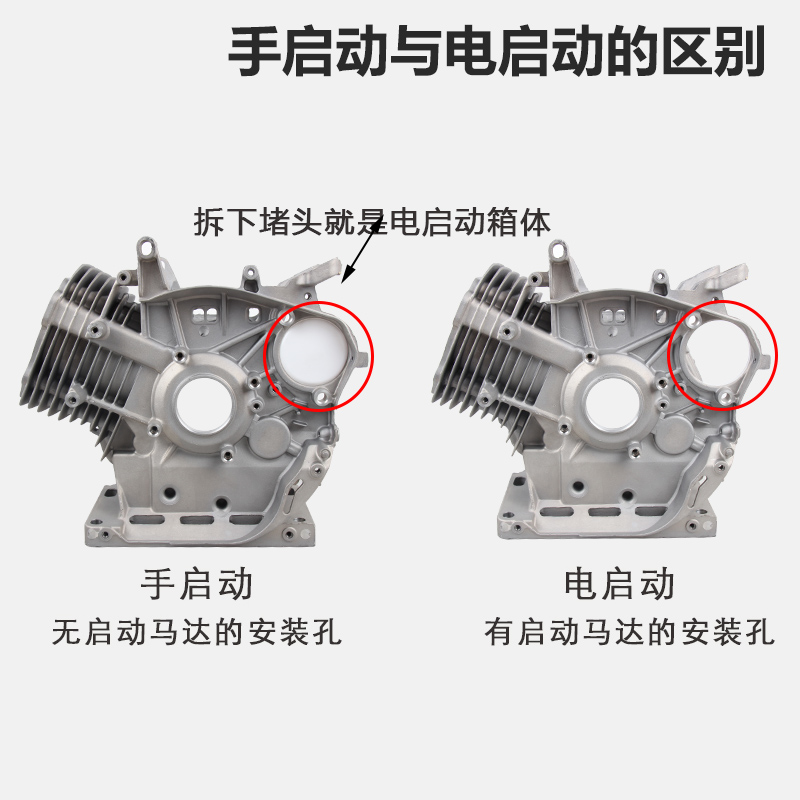 汽油机配件发电机微耕机水泵曲轴箱168f170缸体箱体总成活塞连杆 - 图0