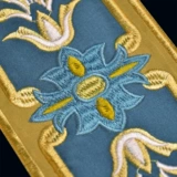 Бархатная ткань, ханьфу, ремень, в американском стиле, с вышивкой