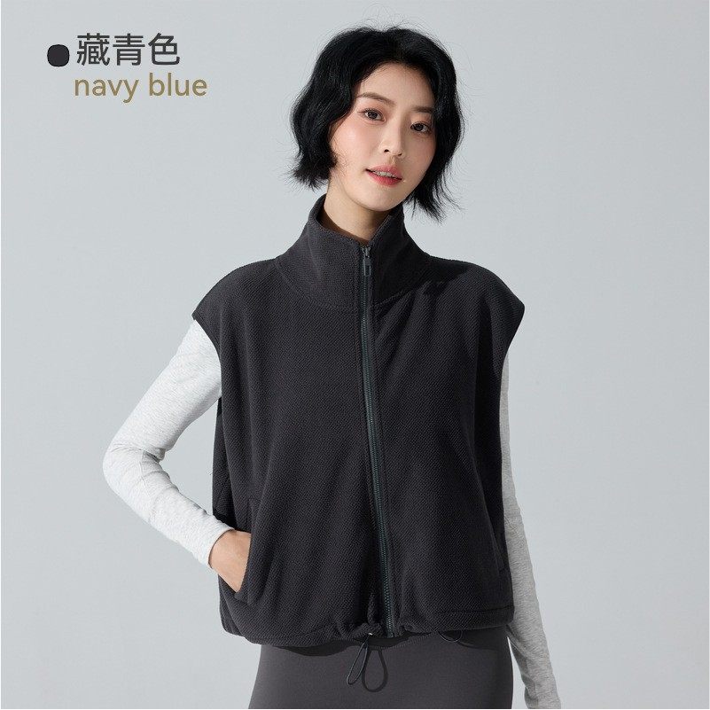 欧美保暖瑜伽马甲外套女冬季跑步运动外穿立领加绒背心健身服上衣,淘宝优惠券,粉丝福利购,淘宝优惠卷