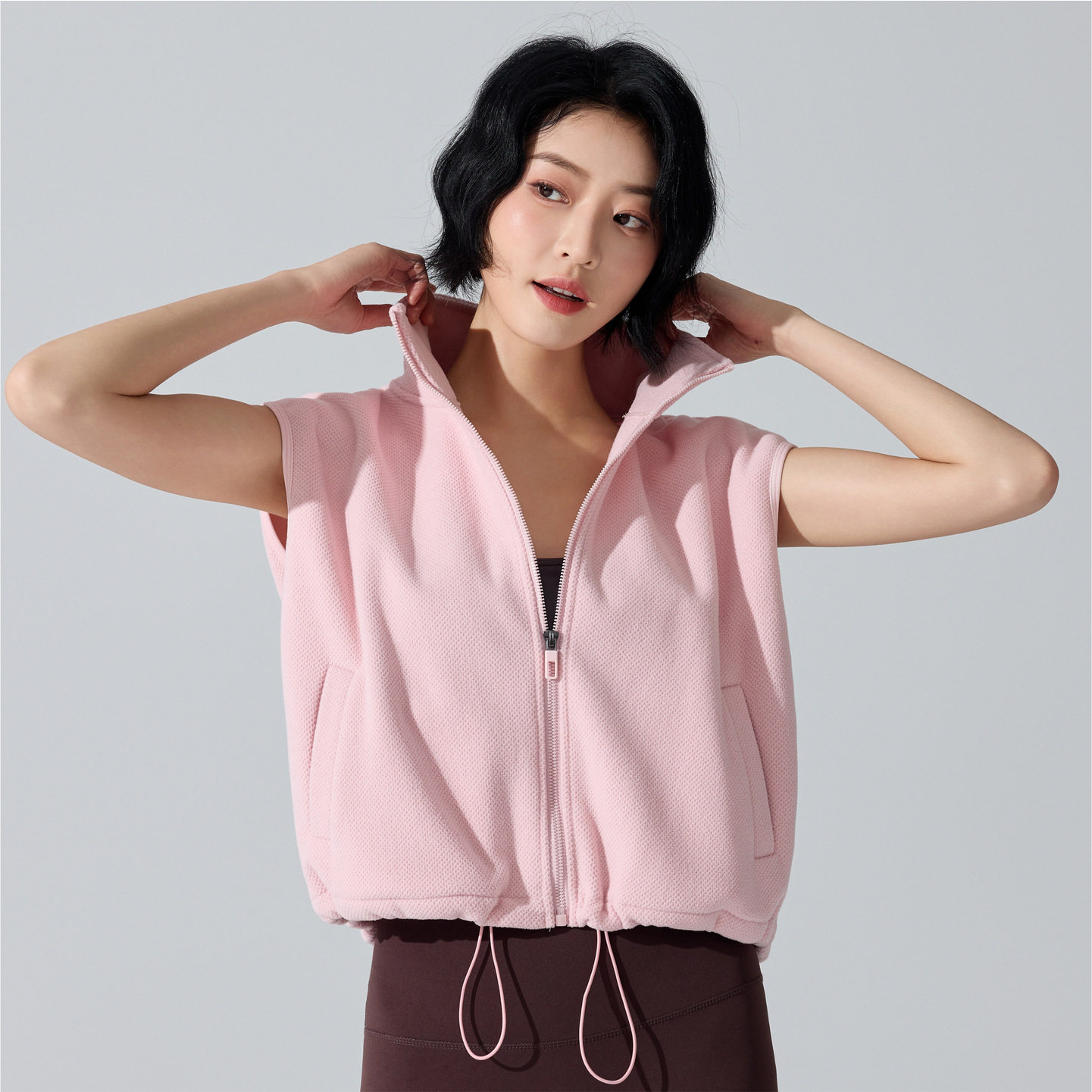 欧美保暖瑜伽马甲外套女冬季跑步运动外穿立领加绒背心健身服上衣,淘宝优惠券,粉丝福利购,淘宝优惠卷