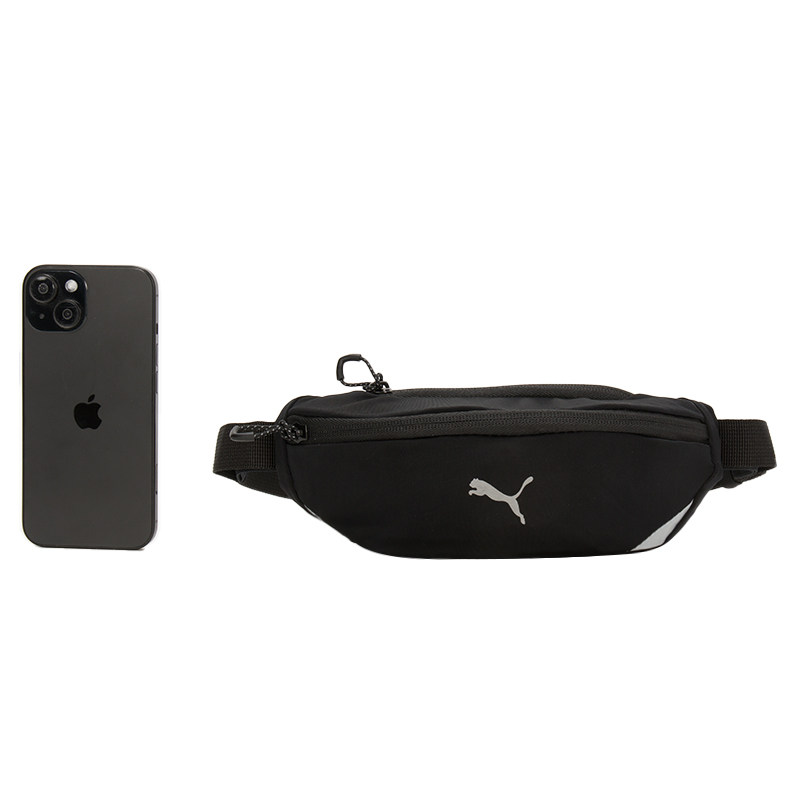 Lucky Leaf|PUMA Puma Sports Waist Bag Men's and Women's Bag Crossbody Cycling Chest Bag Outdoor Black Bag 078213