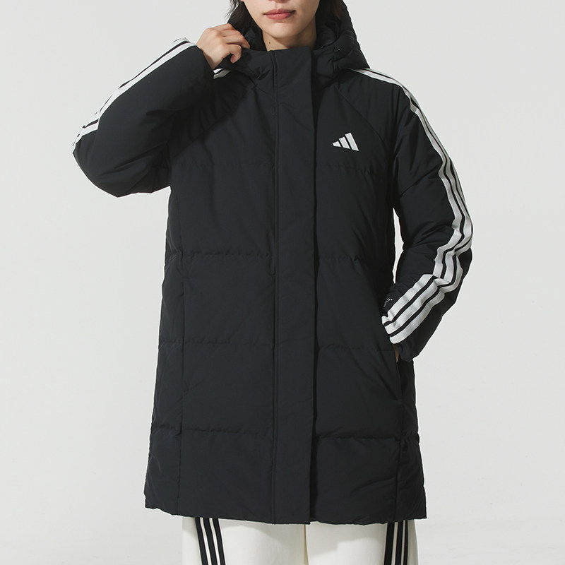幸运叶子|阿迪达斯羽绒服女装秋夏女士运动保暖上衣休闲长款外套